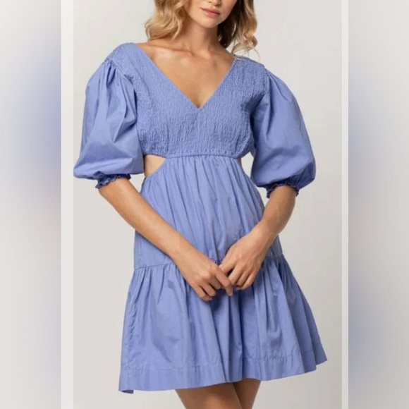 LUSANA Dresses & Skirts - LUSANA Amanda Uprichard Midi Dress – Aero/Ivory, Size M